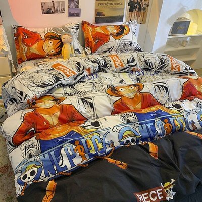 Comforter Set Fit sheet 床單單件一件圖案床上用品套裝日本卡通動畫片