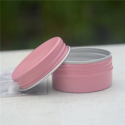 30g粉色螺紋鋁盒 膏藥盒 化妝品分裝盒（10入）