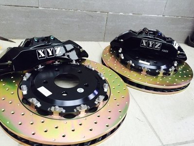 升逸精品輪胎館 XYZ一體式鍛造六活塞卡鉗 330MM~355MM雙片鍍鋅浮動碟~ALTIS CAMRY WISH 86