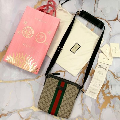 已售出 台南 Gucci 正品 二手 可刷卡分期 近 全新 男 斜背包 側背包 包 包包 男生 精品 名牌 真品 背包 Supreme 471454