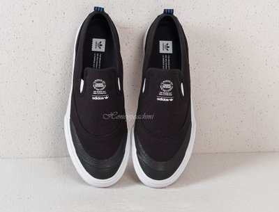 正品預購-Adidas Matchcourt系列黑色帆布滑版鞋/懶人鞋