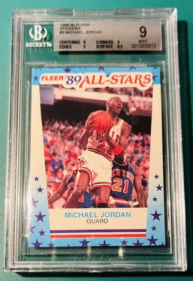 (270) 1989-90 BGS 9 Michael Jordan Fleer Sticker
