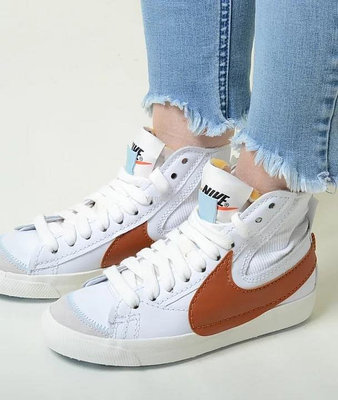 Nike Blazer Mid 77 Jumbo 白磚紅 拼接 高幫運動鞋 DD3111-101 男鞋公司級