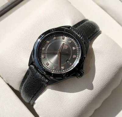 TAG HEUER Formula 1 黑色錶盤 黑色皮革錶帶 石英 女士手錶 WBJ1417.FC8243