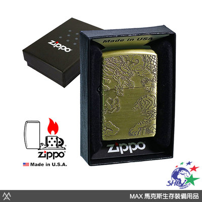 馬克斯 - ZIPPO ZP719 防風打火機 / 日系 4面龍虎 NI 銅 / ZP719