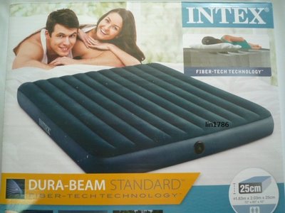 INTEX64735 原廠 雙人特大充氣床 送修補貼 束口收納袋 絨面床墊 露營充氣床墊 氣墊床 居家床墊飯店加床