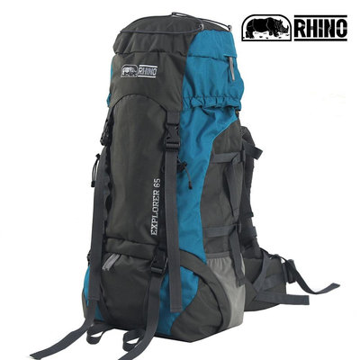 Rhino 犀牛Explorer 65公升易調式背包(登山包、旅行包) - 綠藍