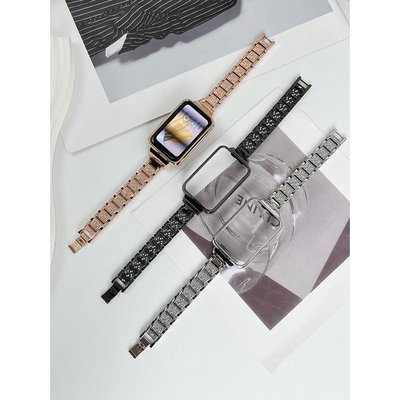 適用於 小米手環7Pro 錶帶 滿鑽金屬不鏽鋼腕帶 小米7Pro 保護殼 小米手環7 Pro 替換錶帶 手錶帶