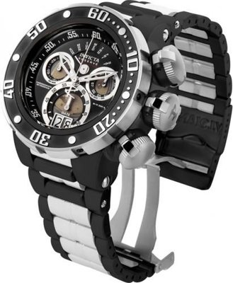 《大男人》Invicta #2173瑞士大錶徑52MM個性潛水錶，特殊錶冠設計，黑銀配色非常漂亮值得收藏