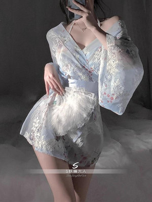 妖精大人：神明少女～日式和服睡衣雪紡睡袍女性感風櫻花浴衣套裝