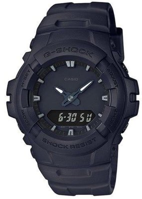 CASIO 卡西歐 G-SHOCK 指針數字雙顯錶(消光黑) G-100BB-1ADR 手錶 電子錶 腕錶 GA-400