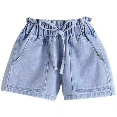 夏季新款☆╮女童蝴蝶結牛仔短褲90~120cm(全新) ╭☆Q-BABY 童裝