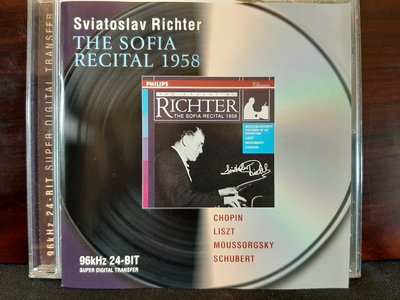 Sviatoslav Richter-The Sofia Recital 1958。史各里亞賓，德布西，普羅柯菲夫等鋼琴作品，共2CD,如新。