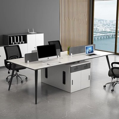 職員辦公桌椅組合4人位員工桌現代簡約辦公家具屏風員工位電腦桌