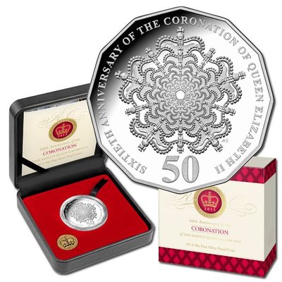 澳洲 紀念幣 2013 伊莉莎白二世在位60週年紀念銀幣 原廠原盒