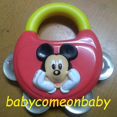嬰幼用品 Disney 迪士尼 米奇 鏡子 手搖鈴