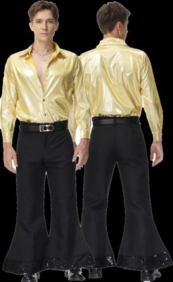 高雄艾蜜莉戲劇服裝表演服*70年代復古服裝/黃色貓王服裝*購買價$1000元/出租價$400元
