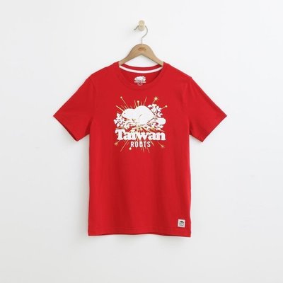 ROOTS TAIWAN系列 休閒 LOGO t恤 短t 短袖上衣 紅RC03023748Q609