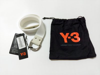 Y-3 ADIDAS | YOHJI YAMAMOTO 白色休閒皮帶