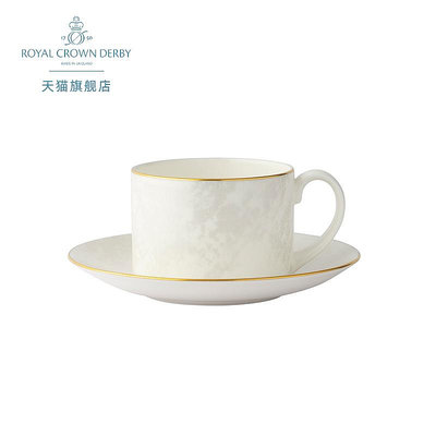 廠家出貨Royal Crown Derby德貝拷花絲絨-珍珠骨瓷歐式茶杯碟茶具水杯英國