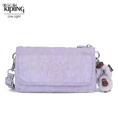 小Z代購#Kipling 猴子包 K23431 粉紫 輕便旅行夾層斜背包/側背/肩背 長短背帶 出遊 旅行 防水