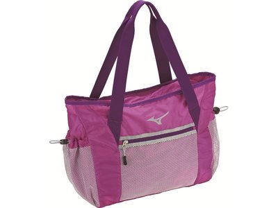 MIZUNO 女用側背包 手提包 防水休閒 輕量透氣反光 D3TS670168 紫粉 公司貨