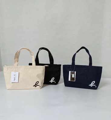 【小七】ag.agnes b21年新款帆布包，手提購物袋，輕便手拎包出口日本大小號 可開發票