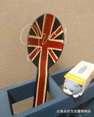 手繪療癒小物~英國國旗木湯匙造型磁鐵/冰箱貼/書籤