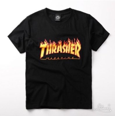 THRASHER火焰款/黑白/SMLXL