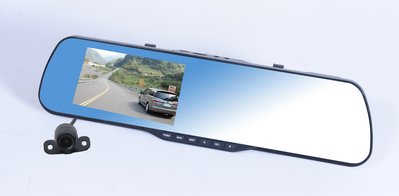 泰山美研社 E3919 王牌 F3 送16G記憶卡 4.3吋螢幕 雙鏡頭 後視鏡型行車紀錄器 1080P