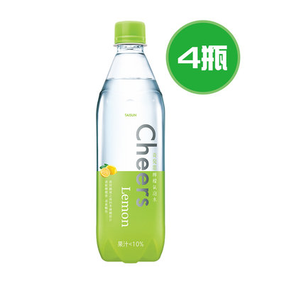 泰山 Cheers Lemon 檸檬氣泡水 4瓶(590ml/瓶)，全省超商皆可，宅配非宜蘭、花蓮、台東地區