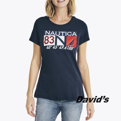 NAUTICA 短袖 上衣 女 T恤 短T Tee 帆船 帆船牌 t shirt【17V201】美國大衛