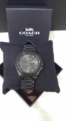 [永達利鐘錶] COACH 黑色鑽圈大陶瓷錶 CO14502498 38mm 原廠公司貨保固兩年
