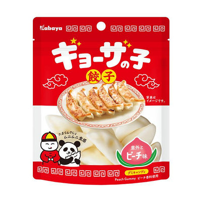 +東瀛go+KABAYA  卡巴 餃子造型水蜜桃味軟糖  50g 軟糖 餃子造型 QQ糖 水果軟糖 日本必買 日本原裝