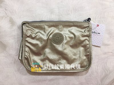 ╰°＊貝拉拉美國代購＊°╮現貨 正品 Kipling AC8257 化妝包. 手拿包-金色