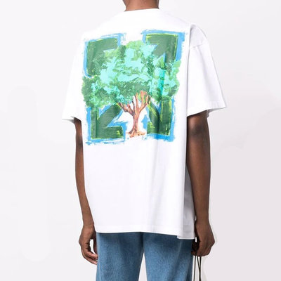 【熱賣精選】 22SS OFF WHITE Arrows Tree T-shirt 大樹 箭頭 短袖T恤 短TEE