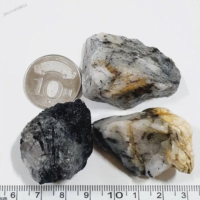 含電器石石英岩 隨機出貨 原礦 原石 石頭 岩石 地質 教學 M15Z 標本 收藏 小礦標 礦石標本12 252