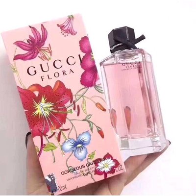 【現貨】Gucci 古馳 19年夏季限定新款Flora Emerald Gardeni 粉瓶淡香水 梔子花香 100ml
