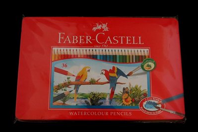 現貨-德國 輝柏 FABER-CASTELL 水性色鉛筆36色 紅色鐵盒