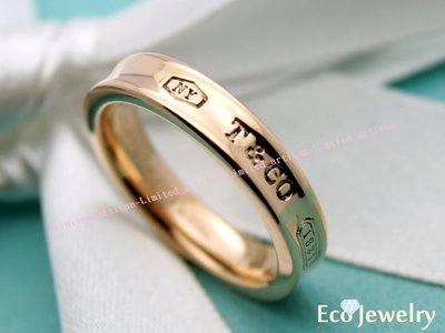 《Eco-jewelry》【Tiffany&amp;Co】經典款 RUBEDO 1837窄版戒指 純銀925戒指~專櫃真品已送洗