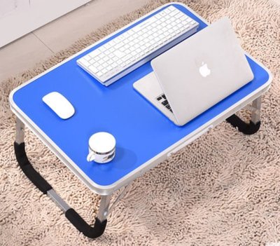 [RR小屋] 筆記型電腦桌 藍色 五色 床上桌 折疊 穩定 輕巧 學習小書桌 中號