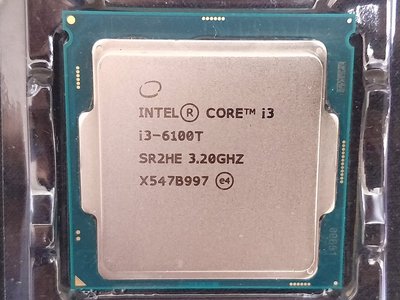 Intel Core i3-6100T 3.2G 雙核四線 超低功耗35W 正式CPU 一年保 內建HD530