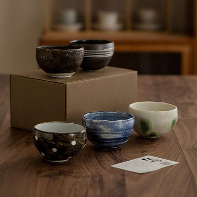 椒房 日本進口餐具美濃燒飯碗禮盒套裝日式家用耐熱陶瓷湯碗 gy