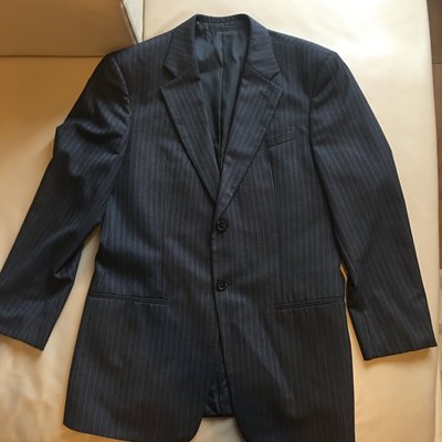 [品味人生2]保證正品  Armani collezioni 黑灰色 毛料 西裝外套 size 52 義大利製