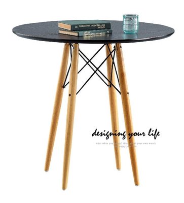 【設計私生活】達魯2.7尺黑色圓桌、洽談桌(部份地區免運費)174A