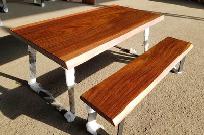 【原味手工家具】非洲綠心檀餐桌椅-台南 原木 家具