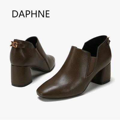 DAPHNE/達芙妮旗下鞋櫃杜拉拉系列女鞋 春季時尚舒適高跟鞋套腳單鞋 全新清倉 挑戰最低價 任選3件免運費