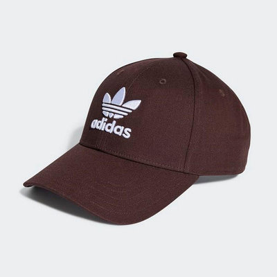 adidas Originals 愛迪達咖啡棕色棒球帽 愛迪達刺繡LOGO帽子 IL4846