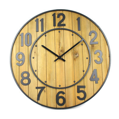 時鐘 鐵藝MDF木工藝掛鐘 可尺寸和數字亞馬遜鐘錶時鐘