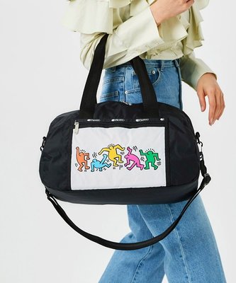 【熱賣精選】 LeSportsac?Keith Haring單肩斜挎手提包大容量旅行袋 3807